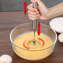 Medium Stainless Steel Egg Whisk Hand Push Rotary Whisk Blender (1 Pc  30 Cm)