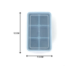 6 Grid Silicone Ice Tray Used In All Kinds Of Places Like Household Kitchens For Making Ice From Water And Various Things And All With Color Box (1 Pc)