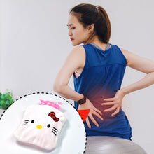 White Hello Kitty hot water bag for menstrual cramps