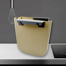 Hanging Trash Can for Kitchen Cabinet Door, Small Collapsible Foldable Waste Bins, Hanging Trash Holder for Bathroom Bedroom Office Car, Portable