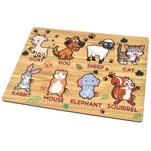 Coogam Wooden Animal Puzzle Montessori Board