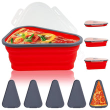 10026 Reusable Pizza Storage Containers With 5 Microwavable Serving Trays Silicone Container Expandable  Adjustable For Packing Pizza At Home  Outdoor