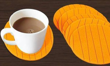 129 6 Pcs Useful Round Shape Plain Silicone Cup Mat Coaster Drinking Tea Coffee Mug Wine Mat For Home