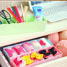 235 5-compartments Sockshandkerchiefunderwear Storage Box Socks Drawer Closet Organizer Storage Boxes (Pack Of 2)