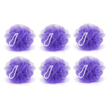 Soft loofah sponges for bath and shower, 6-pack for thorough cleansing.