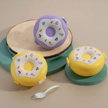 Donut Shaped Double Insulated 3 Compartment Lunch Box (1 Pc  Mix Color)