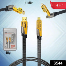 4 In 1 Charging Cable 65w Cable (1 Pc  1 Mtr.)