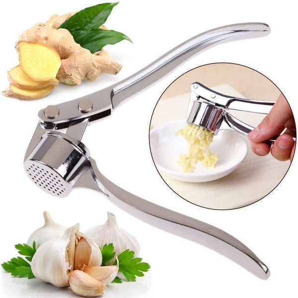 3042 Stainless Steel Garlic Press Crushercrushersqueezermasherand Lemon Juicer