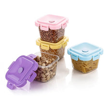 Plastic Food Storage Containers With Lid (4 Pcs Set  500 Ml)