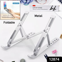 12874 Laptop Stand For Desk  Metal Portable Laptop Stand With 6 Adjustable Angles  Laptop Riser Phone And Tablet Stand  Compatible For All Laptop