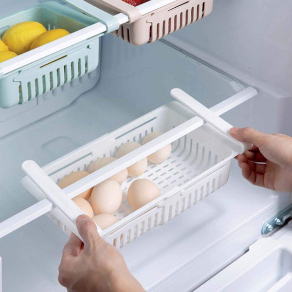 Expandable Adjustable Multipurpose Fridge Storage Basket (1 Pc)