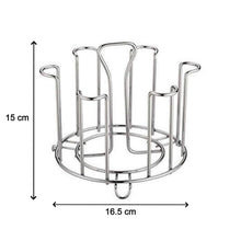 2741 Ss Round Glass Stand Used For Holding Sensitive Glasses And All Present In All Kinds Of Kitchens Of Official And Household Places Etc.