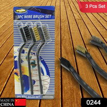 244 -3pcs Mini Wire Brush Set (Steelnylonbrass Brush)