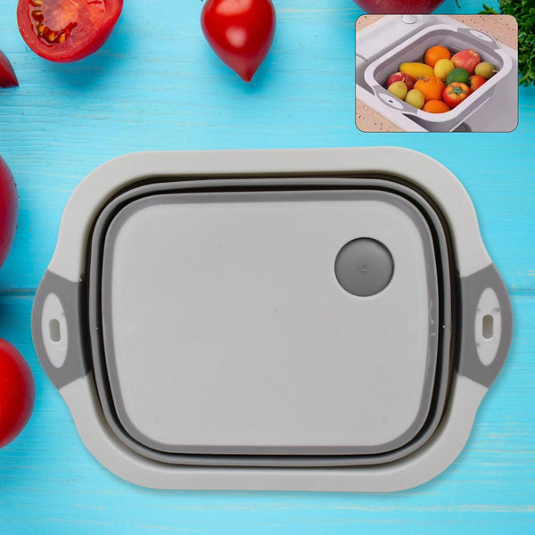 Collapsible Cutting Board With Dish Tub Basket