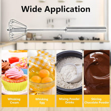 Small Stainless Steel Egg Whisk Hand Push Rotary Whisk Blender (1 Pc  27 Cm)