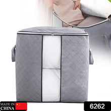 6262 Storage Bag With Zipper And Space Saver Comforter Bag Pillow Quilt Bedding Clothes Blanket Storage Organizer Bag With Large Clear Window And Carry Handles For Closet.