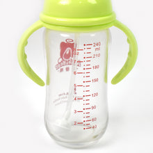 Glass Baby Feeding Bottle With Handles  Straw (240 Ml  1 Pc)