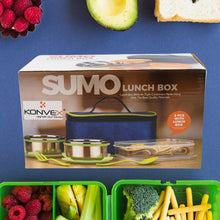 Sumo Lunch Box With Lunch Bag Plastic Lunch Box  Plastic Spoon Fork (2 Pc Set  With Lunch Box)