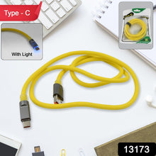 Type C Data Cable Fast Charging With Light (1 Mtr.  1 Pc)