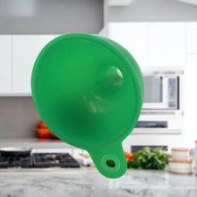 4237 Silicone Funnel For Pouring Oil Sauce Water Juice And Small Food-grainsfood Grade Silicone Funnel (1 Pc Green)