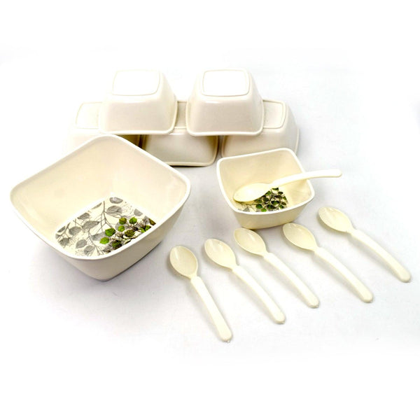 2735 13 Pc Pudding Set Used As A Cutlery Set For Serving Food Purposes And Sweet Dishes And All In All Kinds Of Household And Official Places Etc.