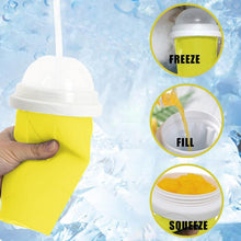 Smoothies Maker Cup Magic Quick Frozen Smoothies Cup Cooling Cup Double Layer Squeeze Cup Slushy Maker (1 Pc)